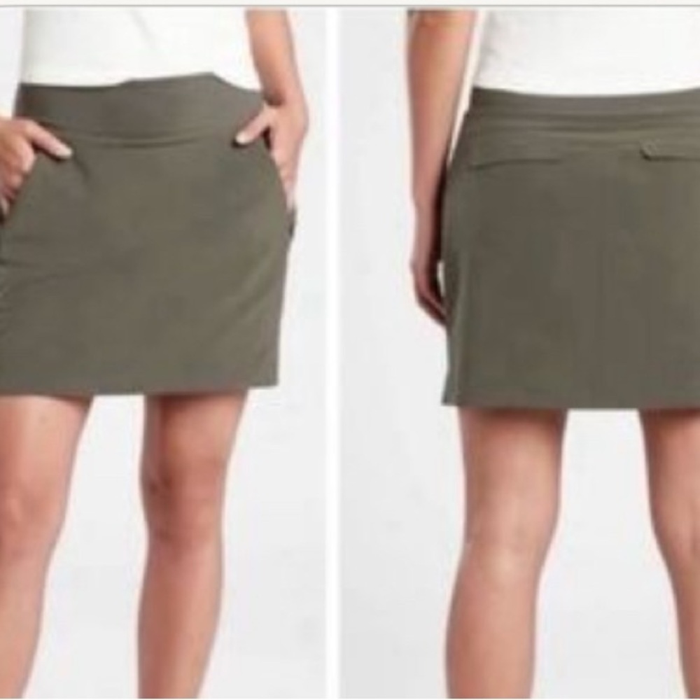 Athleta SoHo Skort size 10 Olive Green Color
